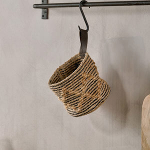 Nkuku Mannu Cotton and Hemp Wall Hung Basket Small